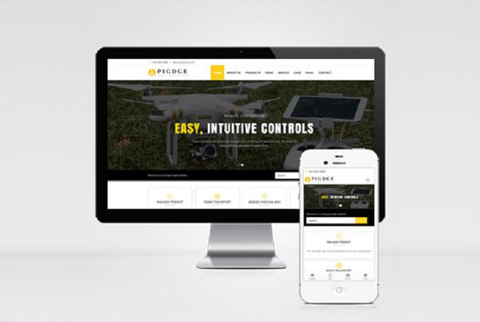 (自适应手机端)响应式五金电器出口英文外贸类网站pbootcms模板 HTML5五金电子产品外贸网站源码下载