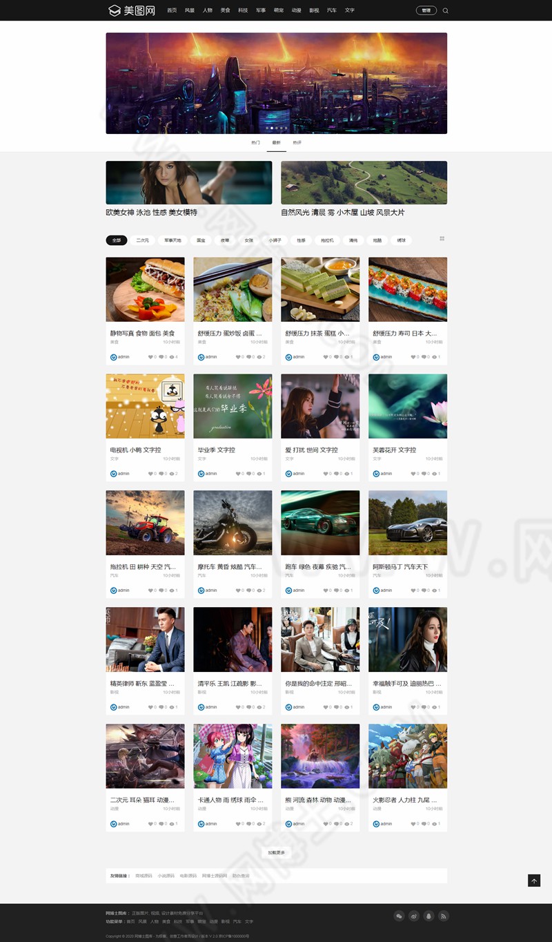 wordpress 图片网站-图库网站-美图网